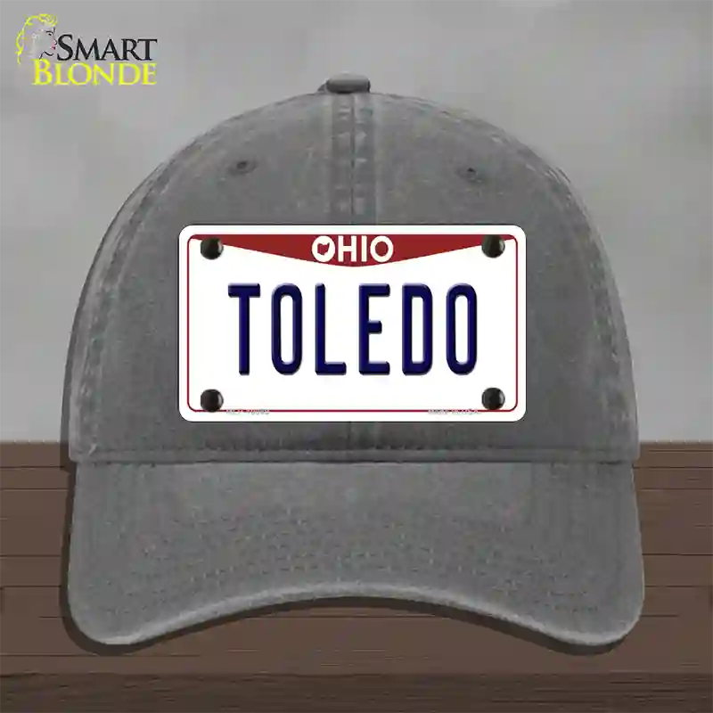 Toledo Ohio Novelty License Plate Hat Unconstructed Cotton / Charcoal