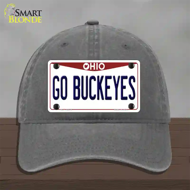 Go Buckeyes Ohio Novelty License Plate Hat Unconstructed Cotton / Charcoal