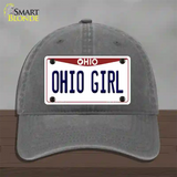 Ohio Girl Ohio Novelty License Plate Hat Unconstructed Cotton / Charcoal