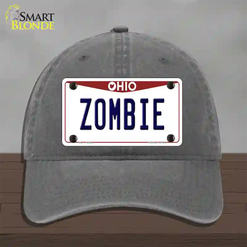 Zombie Ohio Novelty License Plate Hat Unconstructed Cotton / Charcoal