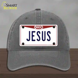 Jesus Ohio Novelty License Plate Hat Unconstructed Cotton / Charcoal