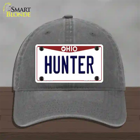 Hunter Ohio Novelty License Plate Hat Unconstructed Cotton / Charcoal