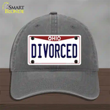 Divorced Ohio Novelty License Plate Hat Unconstructed Cotton / Charcoal