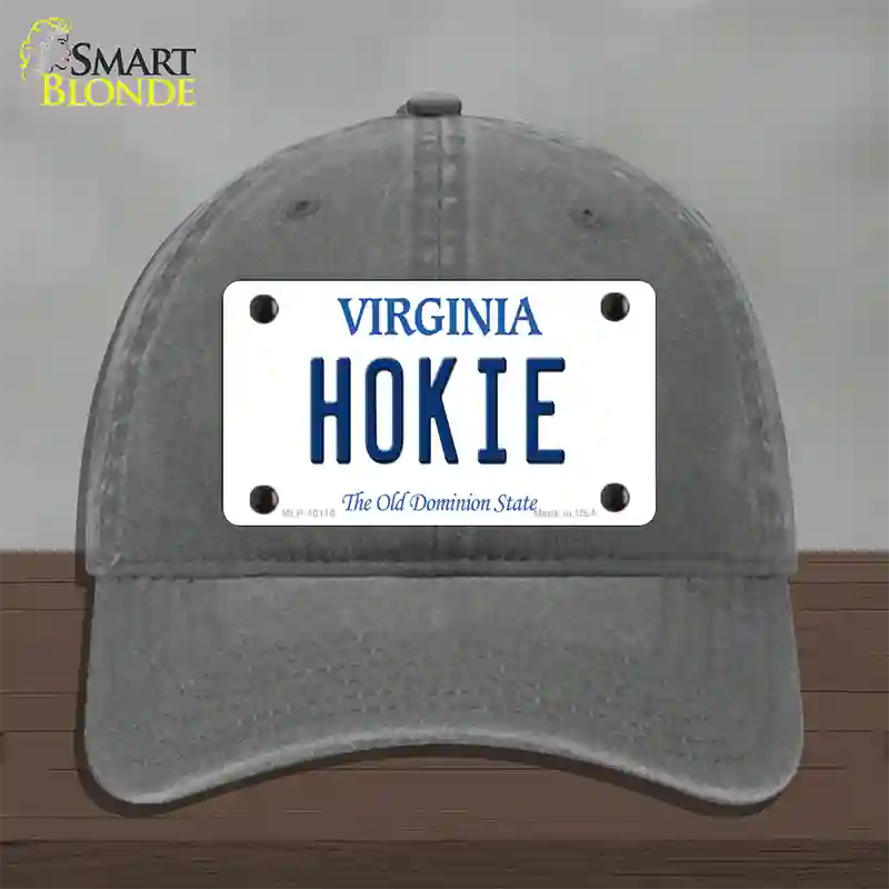 Hokie Virginia Novelty License Plate Hat Unconstructed Cotton / Charcoal