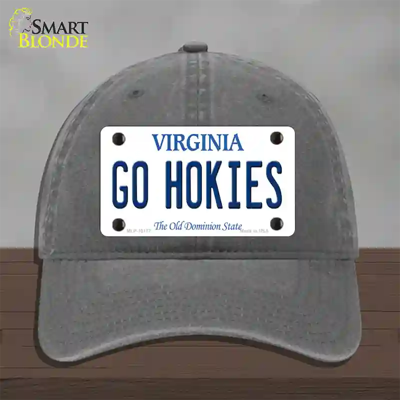 Go Hokies Virginia Novelty License Plate Hat Unconstructed Cotton / Charcoal