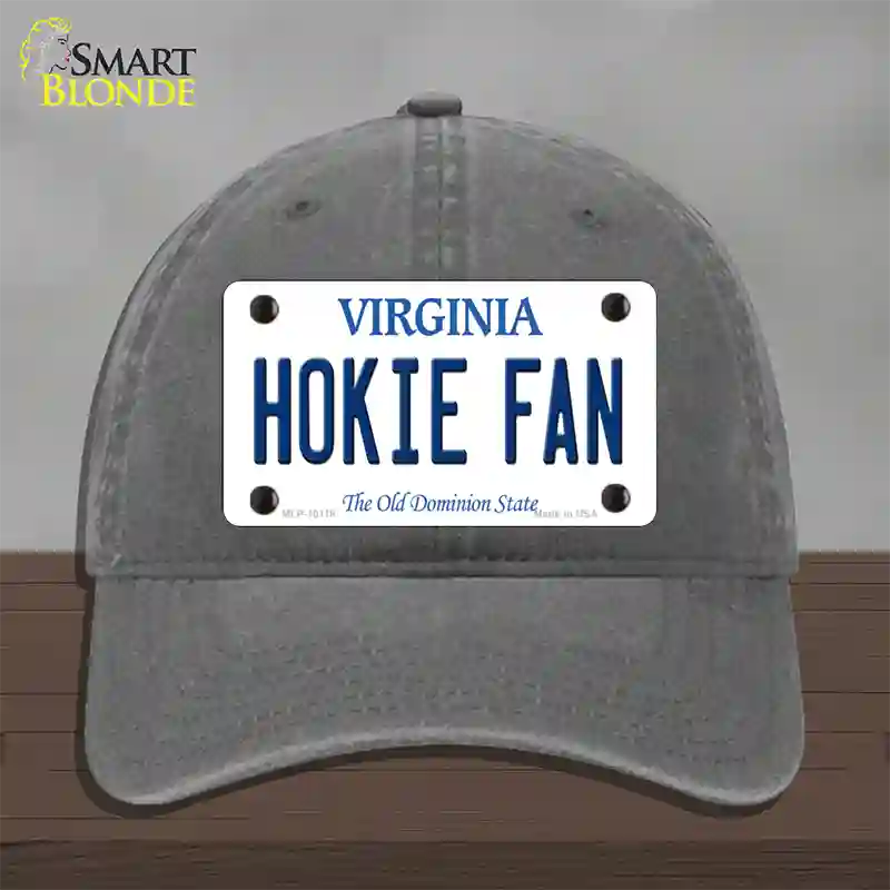 Hokie Fan Virginia Novelty License Plate Hat Unconstructed Cotton / Charcoal