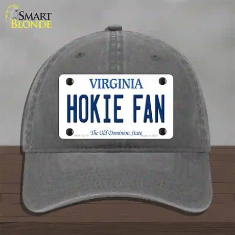 Hokie Fan Virginia Novelty License Plate Hat Unconstructed Cotton / Charcoal