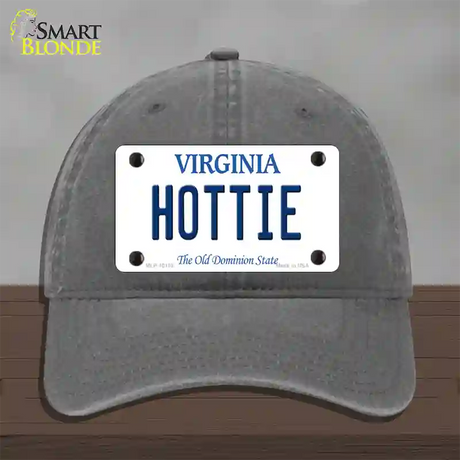 Hottie Virginia Novelty License Plate Hat Unconstructed Cotton / Charcoal