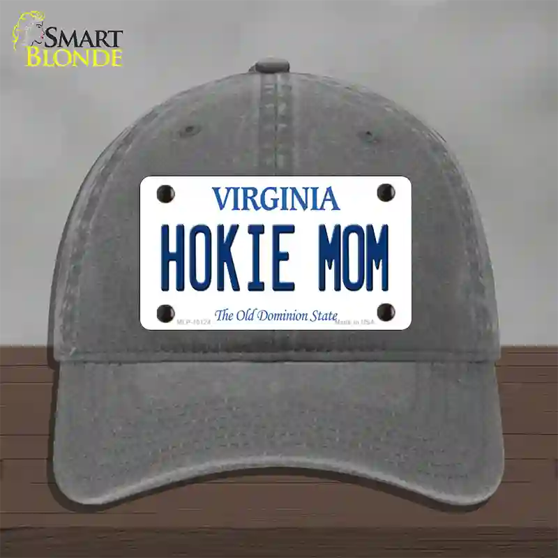 Hokie Mom Virginia Novelty License Plate Hat Unconstructed Cotton / Charcoal