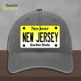 New Jersey Garden State Novelty License Plate Hat Unconstructed Cotton / Charcoal