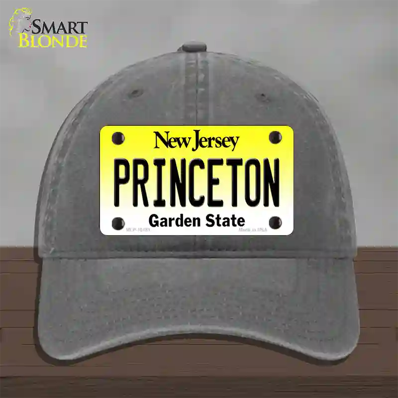 Princeton New Jersey Novelty License Plate Hat Unconstructed Cotton / Charcoal