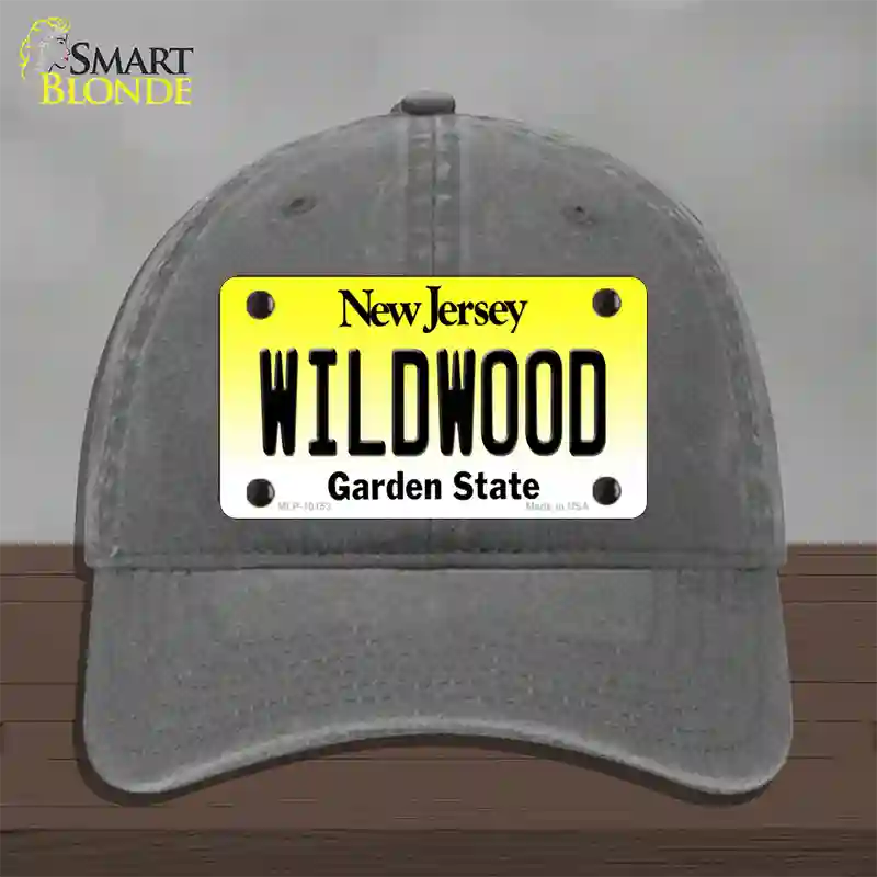 Wildwood New Jersey Novelty License Plate Hat Unconstructed Cotton / Charcoal