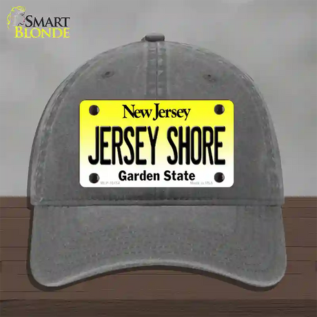 Jersey Shore New Jersey Novelty License Plate Hat Unconstructed Cotton / Charcoal