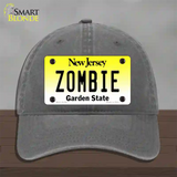 Zombie New Jersey Novelty License Plate Hat Unconstructed Cotton / Charcoal