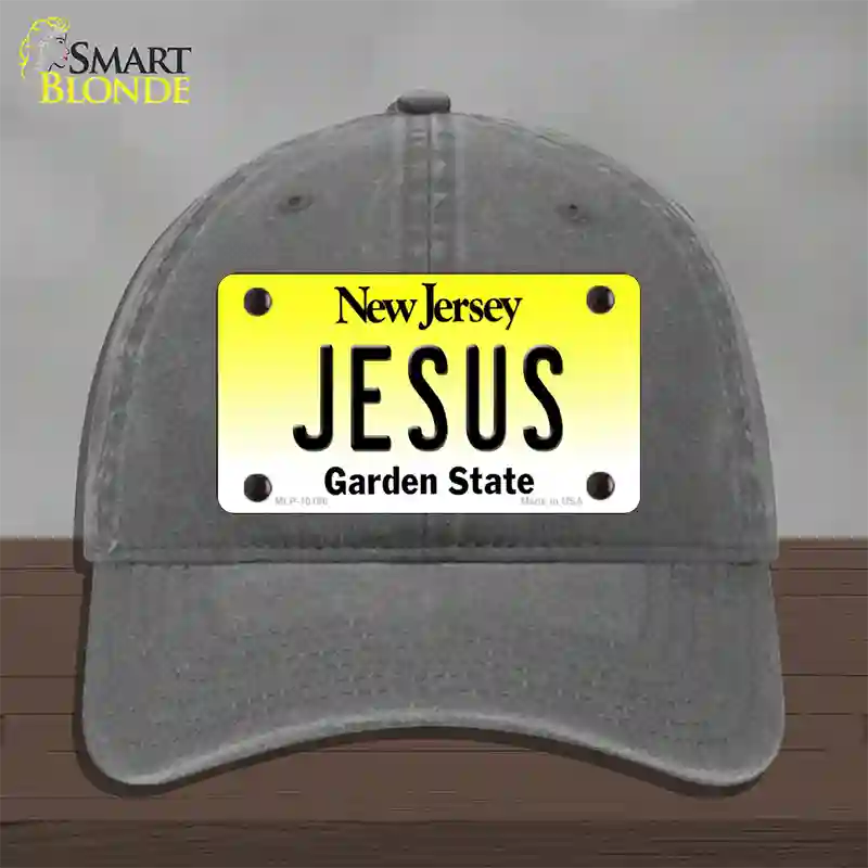 Jesus New Jersey Novelty License Plate Hat Unconstructed Cotton / Charcoal