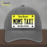 Moms Taxi New Jersey Novelty License Plate Hat Unconstructed Cotton / Charcoal