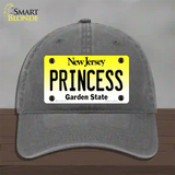 Princess New Jersey Novelty License Plate Hat Unconstructed Cotton / Charcoal