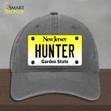 Hunter New Jersey Novelty License Plate Hat Unconstructed Cotton / Charcoal