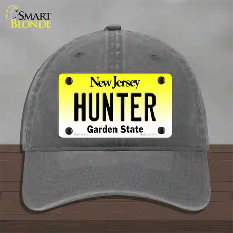 Hunter New Jersey Novelty License Plate Hat Unconstructed Cotton / Charcoal