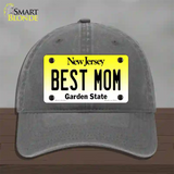 Best Mom New Jersey Novelty License Plate Hat Unconstructed Cotton / Charcoal