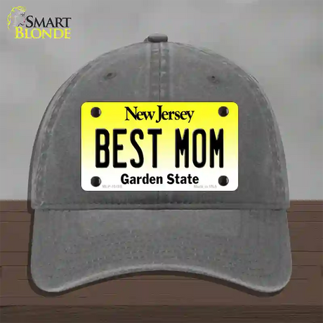 Best Mom New Jersey Novelty License Plate Hat Unconstructed Cotton / Charcoal