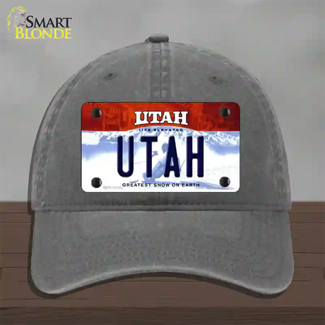 Utah Life Elevated Novelty License Plate Hat Unconstructed Cotton / Charcoal