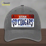 Go Cougars Utah Novelty License Plate Hat Unconstructed Cotton / Charcoal