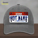 Hot Mama Utah Novelty License Plate Hat Unconstructed Cotton / Charcoal