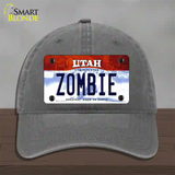 Zombie Utah Novelty License Plate Hat Unconstructed Cotton / Charcoal