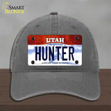 Hunter Utah Novelty License Plate Hat Unconstructed Cotton / Charcoal