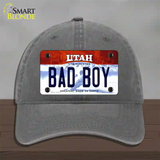 Bad Boy Utah Novelty License Plate Hat Unconstructed Cotton / Charcoal