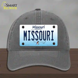 Missouri Show Me State Novelty License Plate Hat Unconstructed Cotton / Charcoal