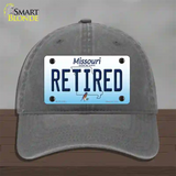 Retired Missouri Novelty License Plate Hat Unconstructed Cotton / Charcoal