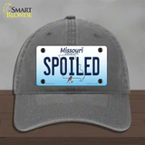 Spoiled Missouri Novelty License Plate Hat Unconstructed Cotton / Charcoal