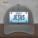 Jesus Missouri Novelty License Plate Hat Unconstructed Cotton / Charcoal