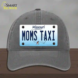 Moms Taxi Missouri Novelty License Plate Hat Unconstructed Cotton / Charcoal