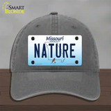 Nature Missouri Novelty License Plate Hat Unconstructed Cotton / Charcoal