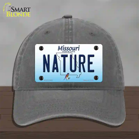 Nature Missouri Novelty License Plate Hat Unconstructed Cotton / Charcoal