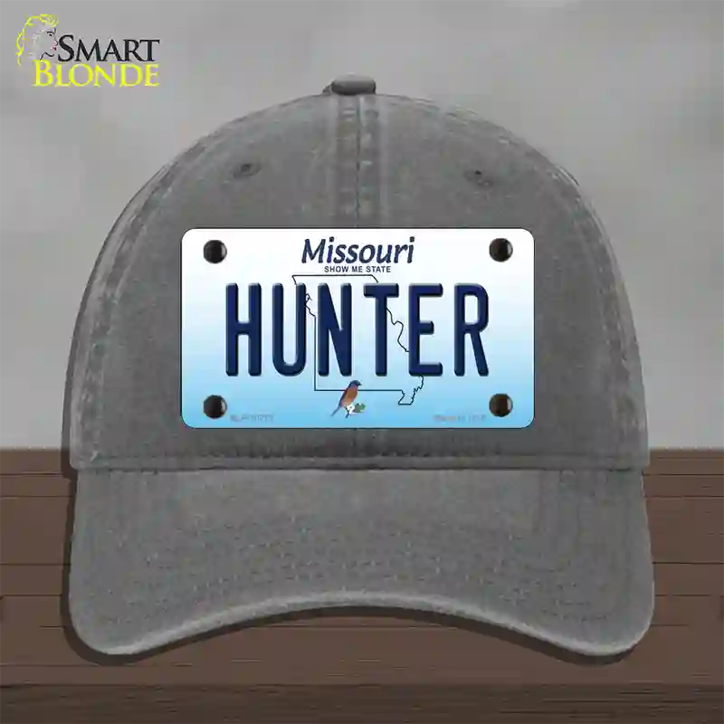 Hunter Missouri Novelty License Plate Hat Unconstructed Cotton / Charcoal