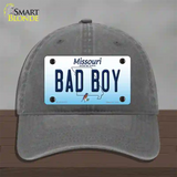 Bad Boy Missouri Novelty License Plate Hat Unconstructed Cotton / Charcoal