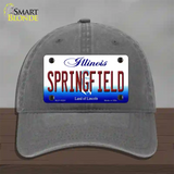 Springfield Illinois Novelty License Plate Hat Unconstructed Cotton / Charcoal