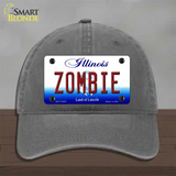 Zombie Illinois Novelty License Plate Hat Unconstructed Cotton / Charcoal