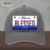 Blessed Illinois Novelty License Plate Hat Unconstructed Cotton / Charcoal