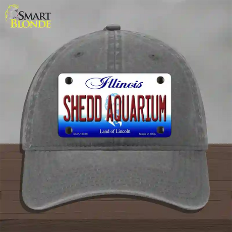 Shedd Aquarium Illinois Novelty License Plate Hat Unconstructed Cotton / Charcoal