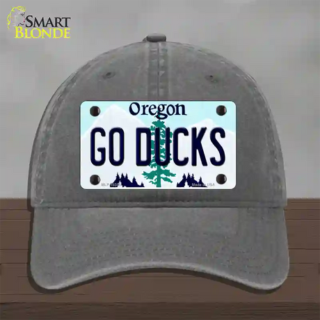 Go Ducks Oregon Novelty License Plate Hat Unconstructed Cotton / Charcoal