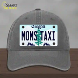 Moms Taxi Oregon Novelty License Plate Hat Unconstructed Cotton / Charcoal