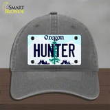 Hunter Oregon Novelty License Plate Hat Unconstructed Cotton / Charcoal