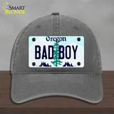 Bad Boy Oregon Novelty License Plate Hat Unconstructed Cotton / Charcoal