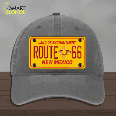 Route 66 New Mexico Novelty License Plate Hat Unconstructed Cotton / Charcoal