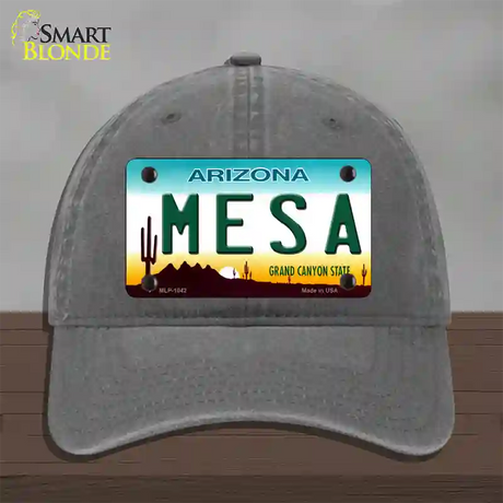 Mesa Arizona Novelty License Plate Hat Unconstructed Cotton / Charcoal